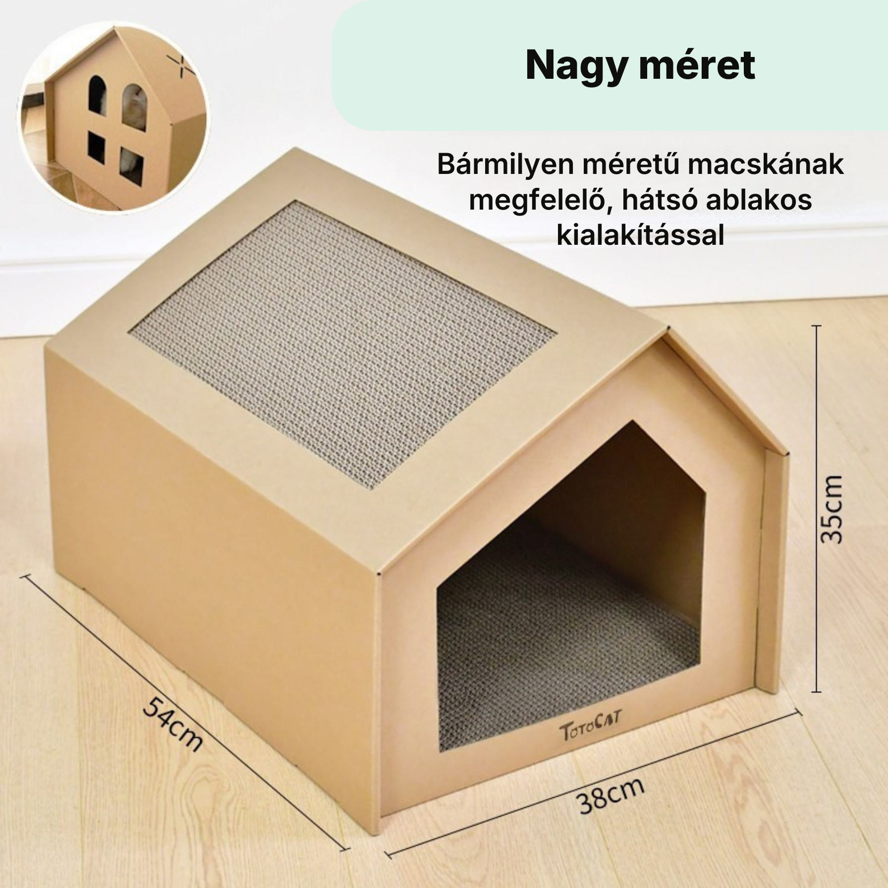 Catzy Chillin Box - Karton Macska Kuckó Kaparóval