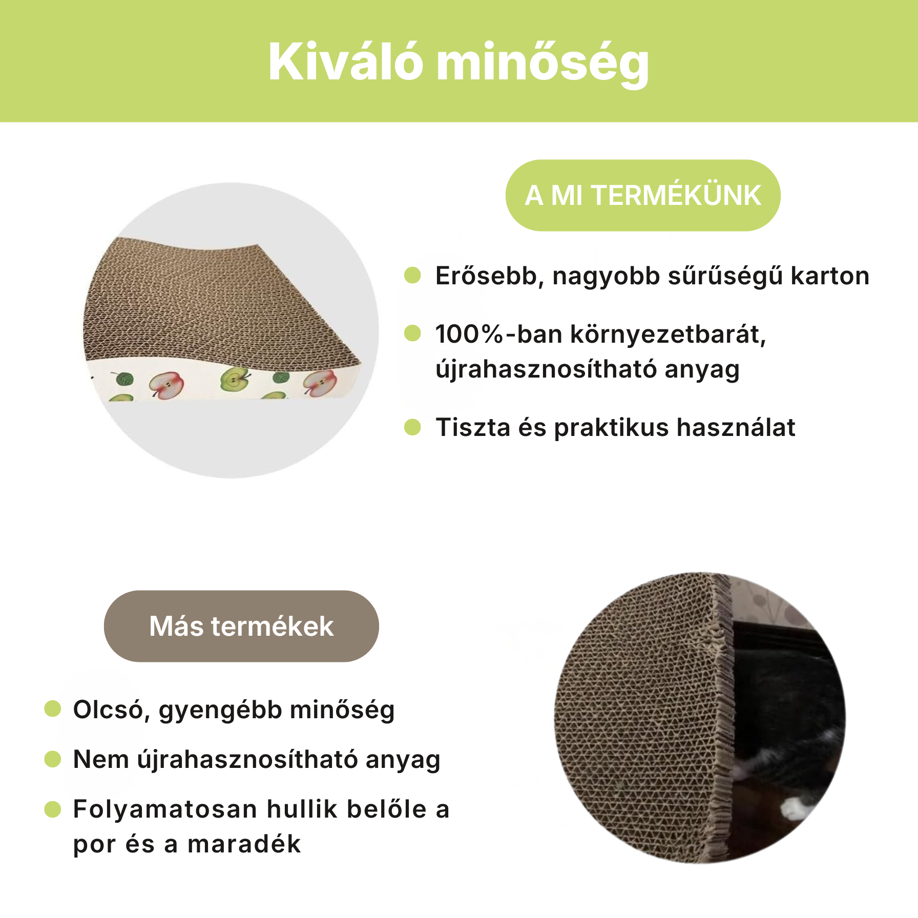 Catzy Wave Scratcher - Vízszintes Bútorvédő Hullám Kaparófa