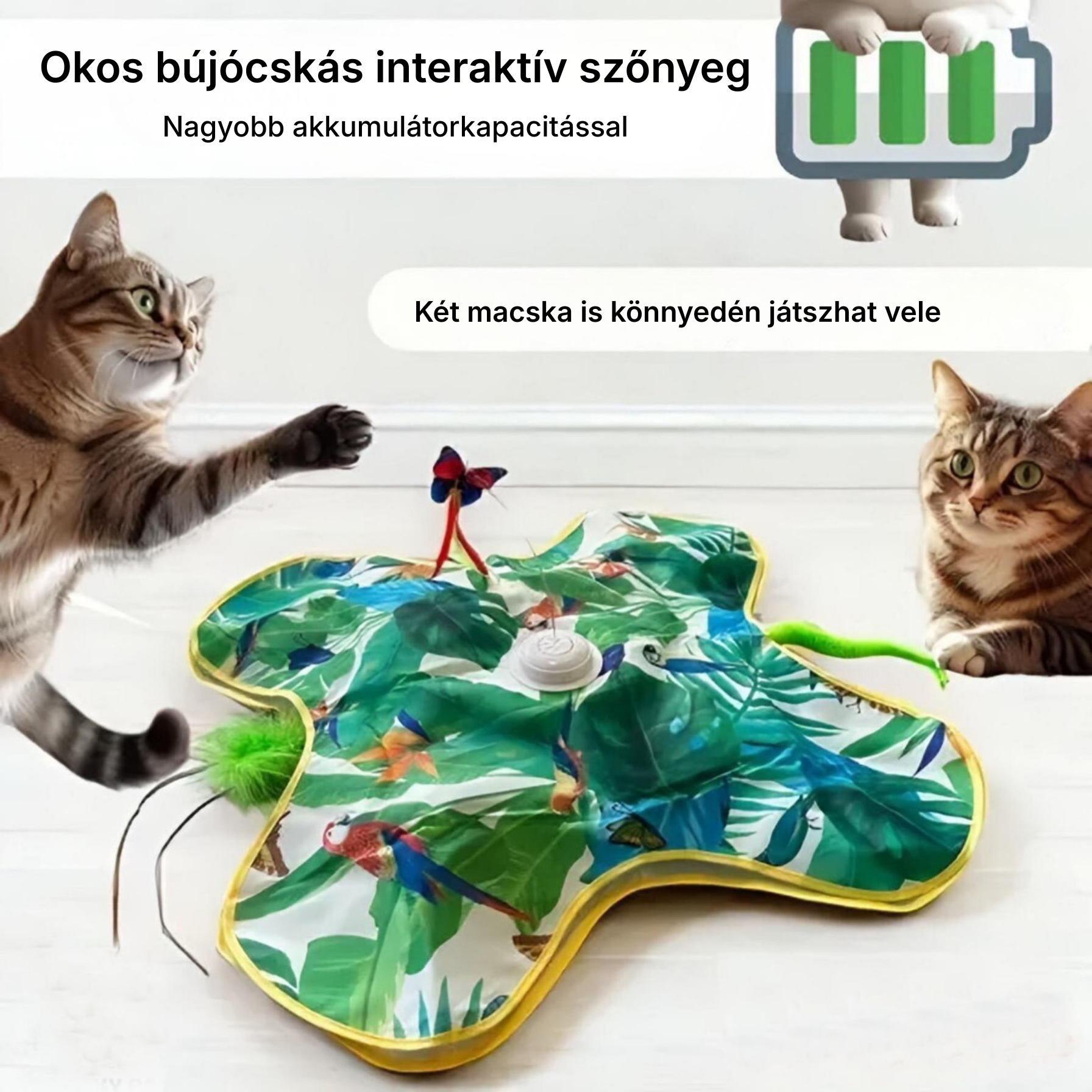 PurrHunter Arena – Többfunkciós Interaktív Automata Vadász Macskajáték