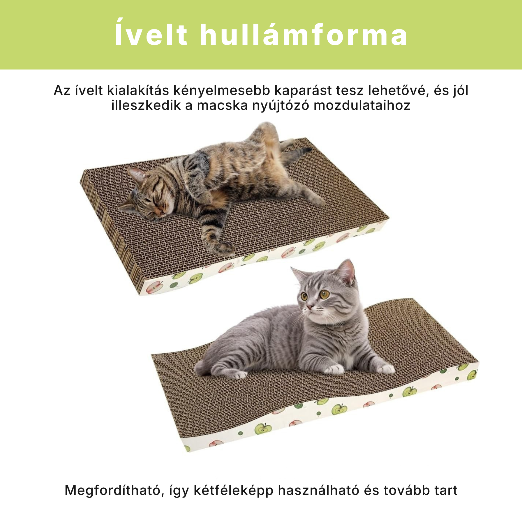 Catzy Wave Scratcher - Vízszintes Bútorvédő Hullám Kaparófa