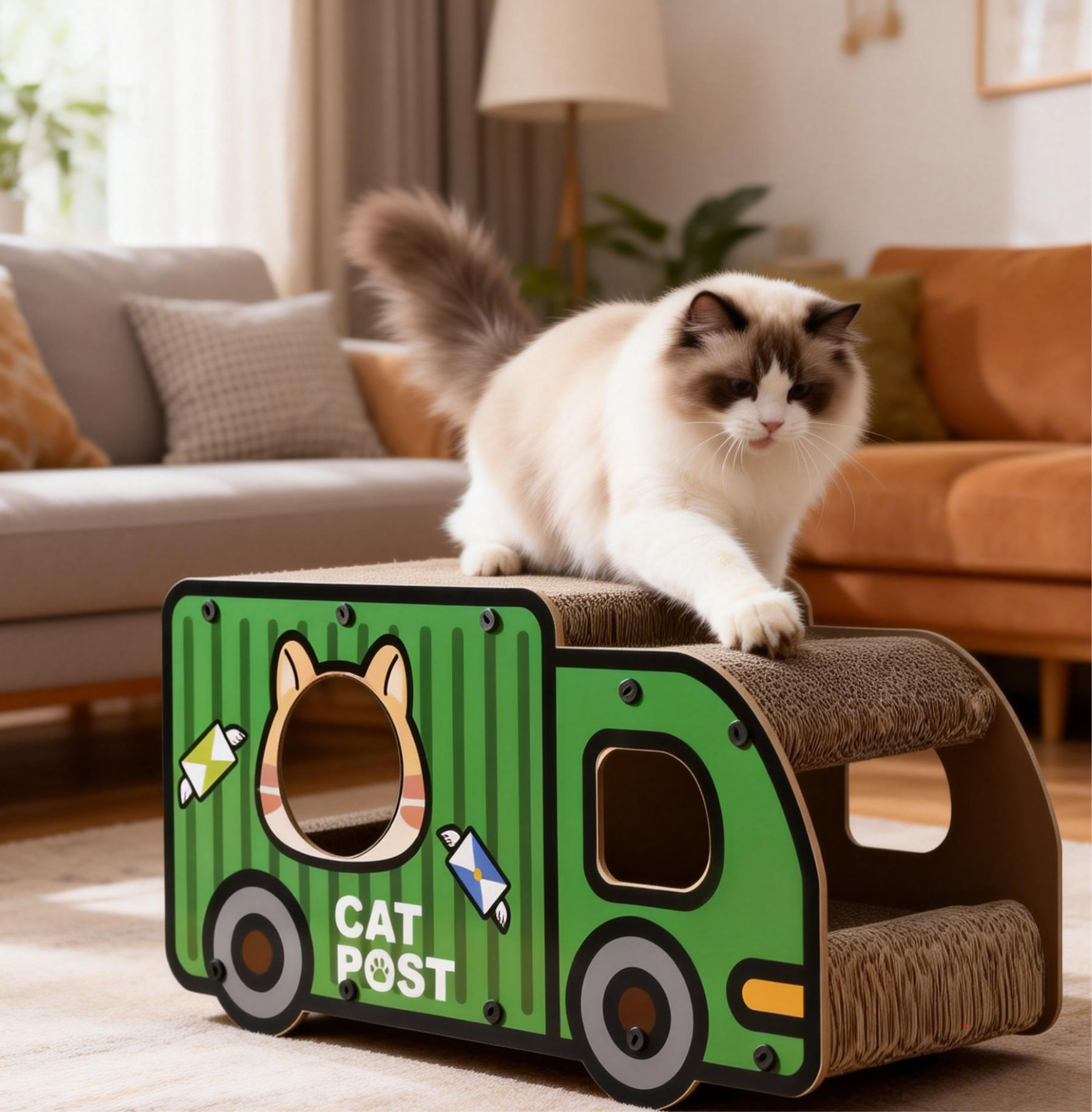 Catzy Rider – Ergonomikus Macska Kaparó és Pihenő Rámpa