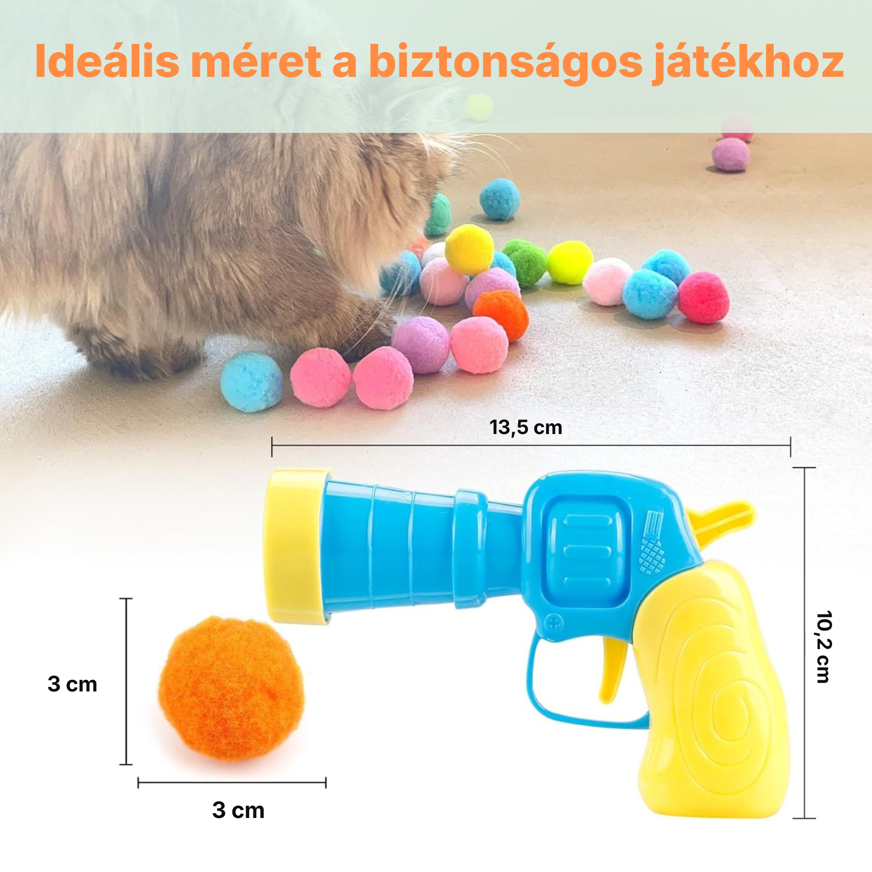 PurrHunter Ball – Interaktív Plüsslabdakilövő Macskajáték