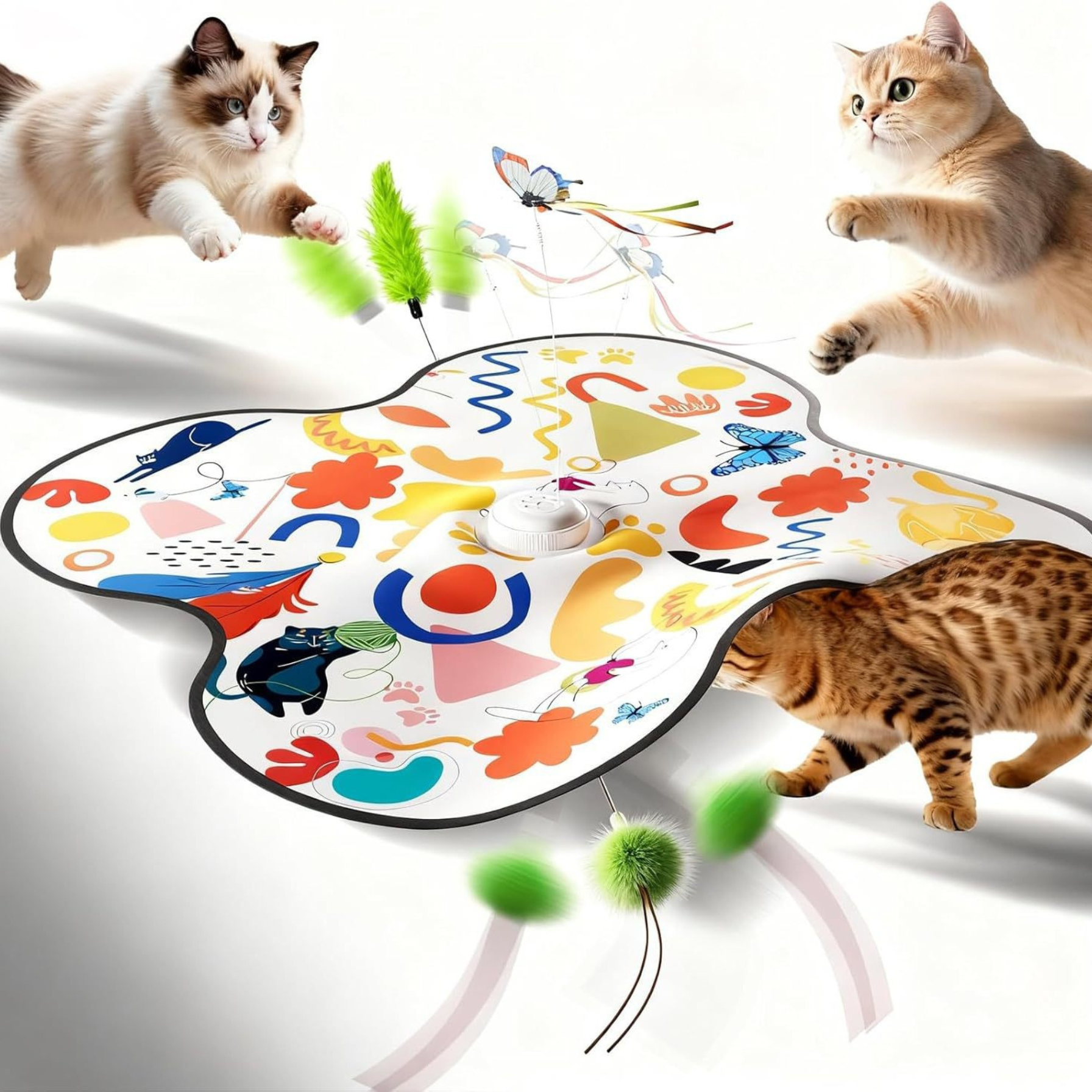 PurrHunter Arena – Többfunkciós Interaktív Automata Vadász Macskajáték
