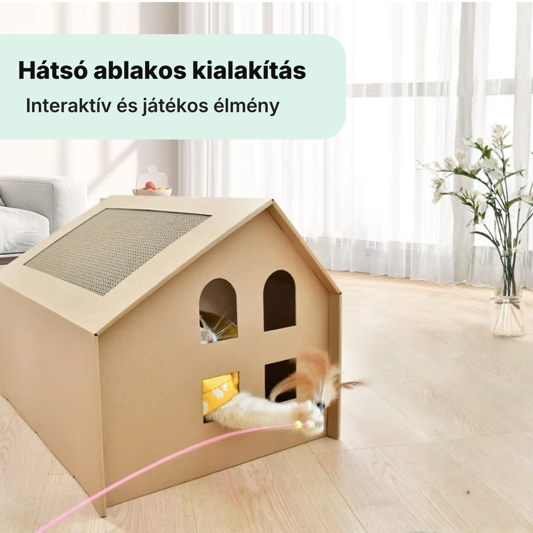 Catzy Chillin Box - Karton Macska Kuckó Kaparóval