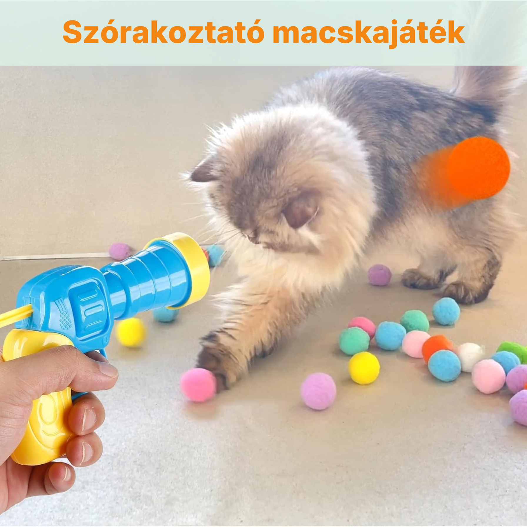PurrHunter Ball – Interaktív Plüsslabdakilövő Macskajáték