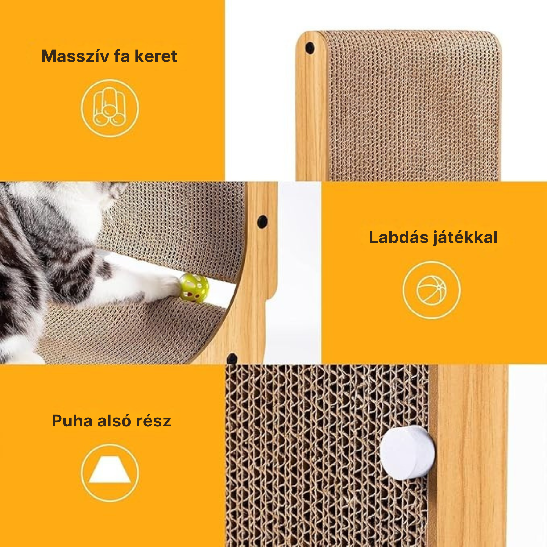 Catzy Scratcher - Bútorvédő Kaparófa Macskajáték
