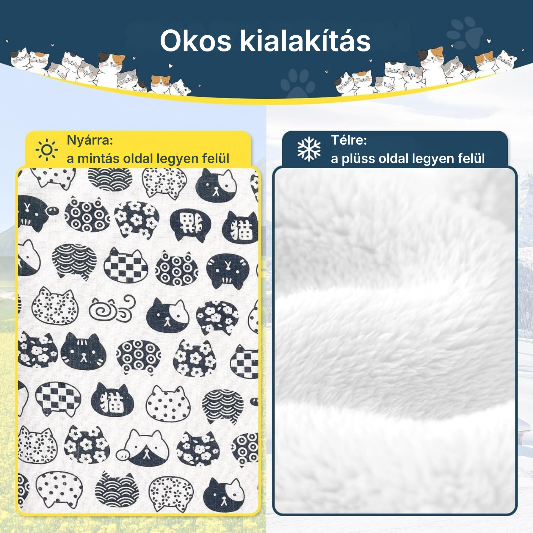 Catzy Air Bed - Függő Macskaágy, Kényelmes Hammock Fekhely