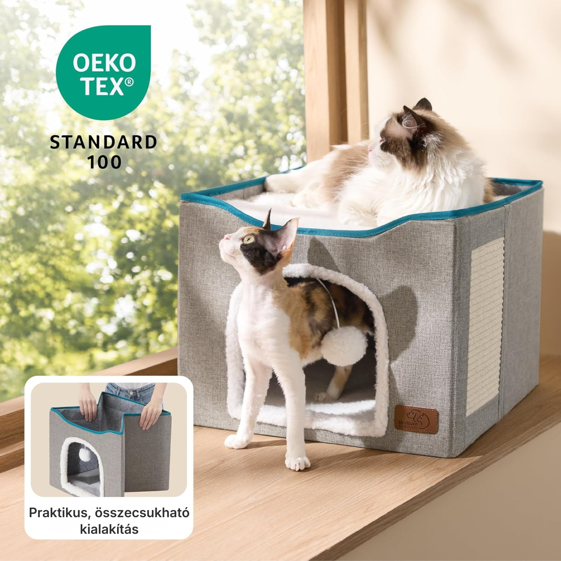 Catzy Corner – Összecsukható macska kuckó és bújóház