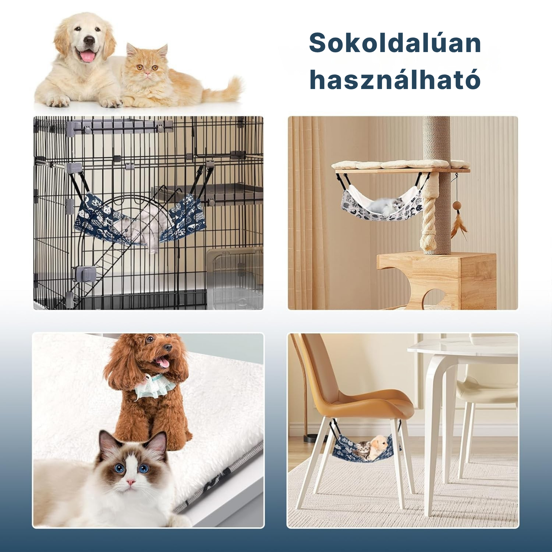 Catzy Air Bed - Függő Macskaágy, Kényelmes Hammock Fekhely