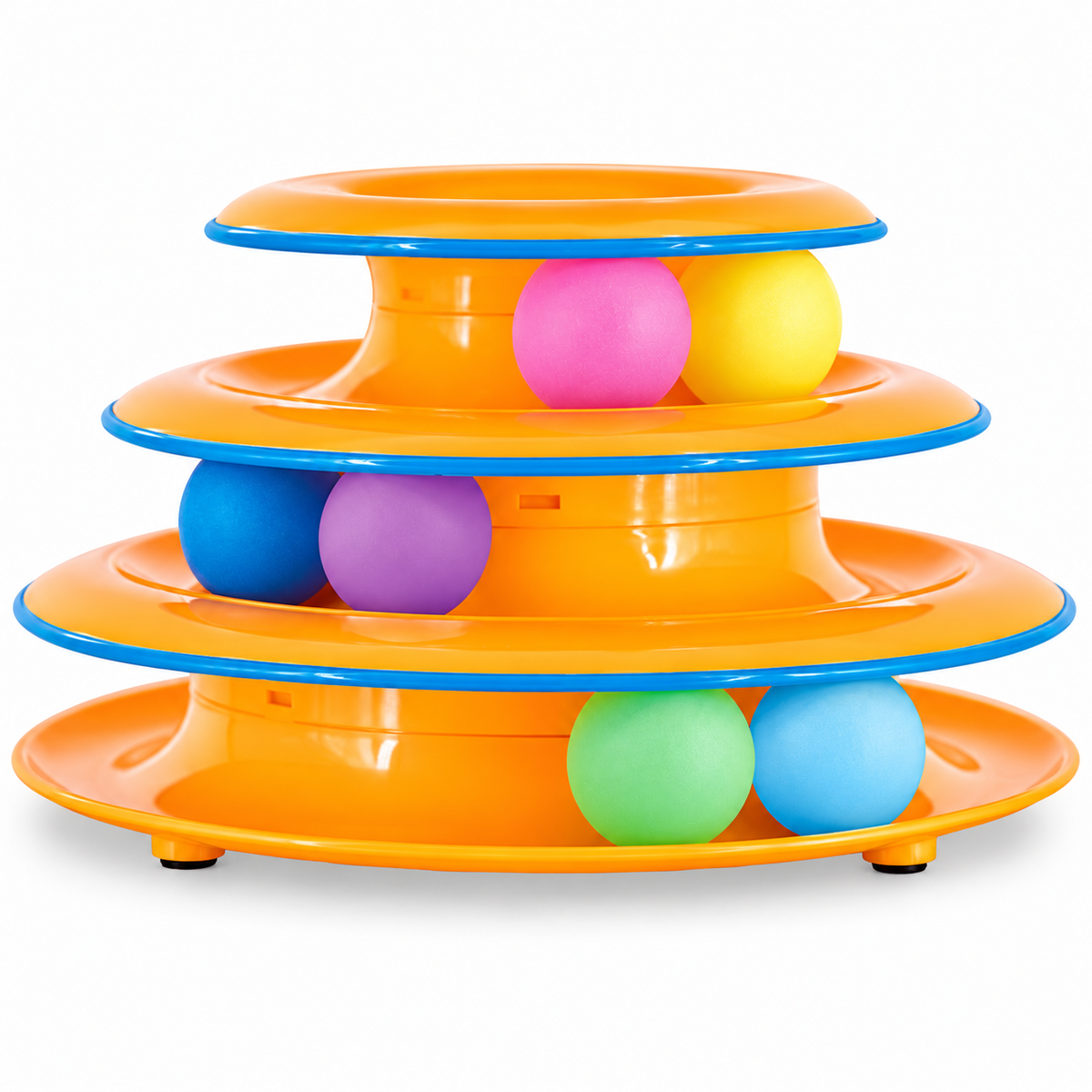 Catzy Spinner – 3 Szintes Golyópályás Interaktív Macskajáték